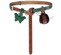 Set da 3 pezzi con cintura in vita rinascimentale, portamonete e portamonete, cintura medievale con anello in rilievo, set per gonna e costume medievale, accessori per cosplay di Halloween, catena