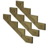 Set da 3 pezzi - Cosciale legno autoclave - 4 gradini - H68cm-Vinuovo