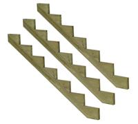 Set da 3 pezzi - Cosciale legno autoclave - 7 gradini - H119cm-Vinuovo