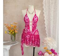 Set da 3 pezzi da donna per la primavera/estate 2026, ultima moda da spiaggia, vacanza al mare, casual, morbido, rosa dolce, floreale romantico, canotta con spalline sottili, gonna a strati asimmetric