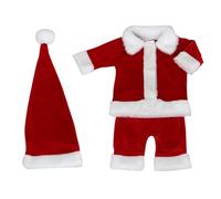 Set da 3 pezzi di Babbo Natale per neonati, include cappotto, pantaloni e cappello abbinato per fotografia di neonati