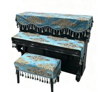 Set da 3 pezzi di copertura semplice antipolvere per pianoforte verticale | Set da tre pezzi di pregiata fattura con frange,copertura protettiva universale per pianoforte vertical(D,SINGLE CHAIR COVER)