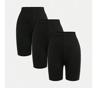 Set da 3 pezzi di pantaloncini neri per ragazze adolescenti, casual e alla moda per uscite, leggings per ragazze, abbigliamento resistente, abiti da principessa per ragazze adatti per la stagione dei 
