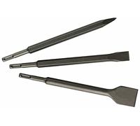 Set da 3 Pezzi di scalpelli SDS PLUS per calcestruzzo e muratura accessorio per martello perforatore scalpello scalpelli a punta e piatto 250mm