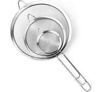 Set da 3 pezzi di Setacci in Acciaio Inox 11-8-6.5 cm