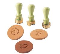 Set da 3 pezzi di timbri in argilla personalizzati, timbri in ceramica personalizzati con stampo in ottone, strumenti for ceramica con il tuo design cartello(2.5Inches)