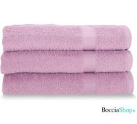 Set da 3 Pezzi Gabel Asciugamani Viso Spugna di Puro Cotone Idrofilo 60 x 100 cm