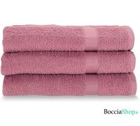 Set da 3 Pezzi Gabel Asciugamani Viso Spugna di Puro Cotone Idrofilo 60 x 100 cm