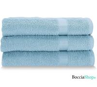 Set da 3 Pezzi Gabel Asciugamani Viso Spugna di Puro Cotone Idrofilo 60 x 100 cm