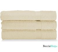 Set da 3 Pezzi Gabel Asciugamani Viso Spugna di Puro Cotone Idrofilo 60 x 100 cm