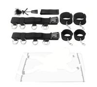 Set da 3 pezzi in nylon nero multifunzionale per esercizi yoga indoor con cinturini per polsi e caviglie per aiutare a mantenere la postura corretta