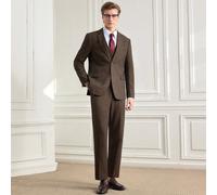 Set da 3 pezzi in tweed spina di pesce autunno/inverno da uomo di Furuyal, completo formale slim fit monopetto in tinta unita per gentiluomini, giacca, gilet e pantaloni adatti per balli, feste e altr