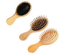 Set da 3 pezzi: mini spazzola for capelli, spazzola in legno, spazzola for capelli, 2 spazzole in legno, 1 spazzola for peli superflui, piccola spazzola da viaggio piatta for uomo
