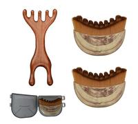 Set da 3 pezzi per massaggio del viso, spazzola linfatica per drenaggio linfatico, pulizia delicata e rilassante, ideale per la cura della pelle quotidiana e da viaggio