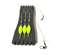 Set da 3 pezzi per montaggio alla carpa, ganci in acciaio inox con angolo regolabile, tecnologia termoretraibile che riduce la torsione, per la massima distanza di lancio, adatto ad acqua dolce e