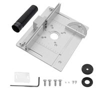 Set da 3 pezzi Piastre Inserto Banco Fresa, Banco Per Fresatrice In Alluminio Con Staffa Di Torsione Smussata, Piastre Inserto Fresatrice Per Legno per Fresatura Stozzatura Rifilatura