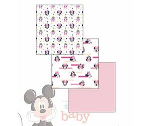 Set da 3 pezzi Quadrato Ellepi Disney in cotone garzato Fantasie Minnie e Mickey