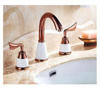 Set da 3 pezzi Rubinetto per bagno Misciante per bagno Monte Montate Tap Bacino Bacino da toilette Set di rubinetti in oro Finitura 8 'Faucet Mixer diffuso (Style2) LWX