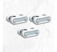 Set da 3 Porta Scope Parete Adesivo, Appendi Scope a Muro Adesivo Senza Forature, Portascope da Muro, Accessori Casa con Ganci Porta Oggetti, Salvaspazio Cucina, Porta Attrezzi da Parete Adesivi