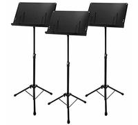 Set Da 3 Pronomic OS-01C Leggio Orchestrale (ripiano chiuso, con fermapagine, salvaspazio, regolazione continua, connettore a prisma) Nero