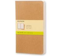 Quaderno Cahier Journal Moleskine large a pagine bianche beige. Kraft Brown. Set da 3