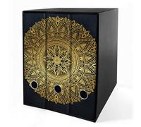 Set da 3 raccoglitori ad anelli - MANDALA color ORO (H31 cm con 4 anelli)