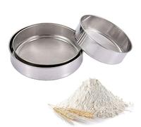 Set da 3 setacci in Acciaio,3 Dimensioni 15-17-19 cm, setaccio Rotondo da Cucina, colini per Farina a Maglia Stretta