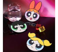 Set da 3 sottobicchieri con motivo cartoni animati di Blossom, Bubbles e Buttercup Tagli UnicaFumettoPolicloruri di vinile