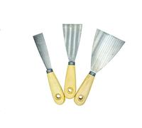 Set da 3 Spatole per Stucco Magic Sea - Raschietti in Acciaio Inossidabile con Manico in Legno - Kit di Coltelli di Spatola con Dimensioni diverse