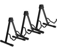Set Da 3 Supporti Classic Cantabile GS Per Chitarre Combinati (Supporto Universale, Regolabile In 3 Posizioni, Base 32 x 29cm, Superficie Imbottita, Piedini In Gomma) Nero
