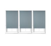 Set da 3 tende oscuranti grigie 70x160cm Tenda termica senza fori 70 cm Grigio