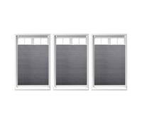 Set da 3 tende rollo grigie 100x130 cm Facile montaggio Tende a rullo 130 cm