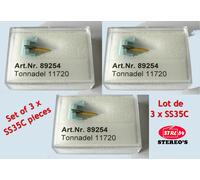 Set da 3 X Pezzi: SS35C Swiss Qualità Stilo Ricambio Per Shure SC35C
