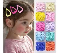 Set da 30 fermagli per capelli per bambine/bambini, a forma di cuore lucido colorato, semplice e carino, stile principessa, per capelli e frangia, adatto per uso quotidiano Blocchi di colore,Colore un