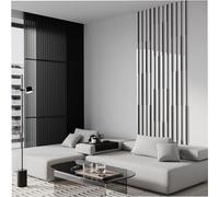 Set da 30 strisce acustiche per pareti | Larghezza strisce: 3 cm | Decorazione murale | Pannelli decorativi in legno (HDF) per home theater, studi podcast | Colore: [PLUTA-3 | Plastica bianca lucida]