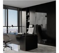 Set da 32 strisce acustiche per pareti | Larghezza strisce: 3 cm | Decorazione murale | Pannelli decorativi in legno (HDF) per home theater, studi podcast | Colore: [LOZA-3 | Plastica nera lucida]