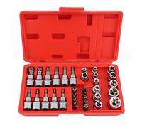 Set da 34 Pezzi di Bussole Torx Femmina Robuste, Set Chiavi a Bussola con Cricch