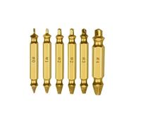 Set da 4/5/6 pezzi, estrattore di viti danneggiate, punte for trapano centrale, utensili for la lavorazione del legno, estrattore di bulloni rotti, estrattore di viti(Gold 5pcs with Box)