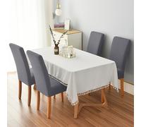 Set da 4/6 coprisedie da tipo T in jacquard, taglia M, vestibilità elasticizzata per uso e alberghiero, coprisedute per sedie e sgabelli
