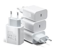 [Set da 4] Caricabatterie USB C 25W, Alimentatore USB C, adattatore di alimentazione PD 3.0 universale, Compatibile con iPhone 16/15/14/13/Samsung S25/S24/S23/Google Pixel/iPad/Tablets