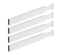 Set da 4 divisori da cassetto bianchi Organizer cucina Separatori regolabili