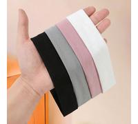 Set da 4 fasce elastiche per capelli di colore unito, tonalità classiche, adatte per yoga quotidiano, allenamento o momenti frenetici per tenere i capelli in ordine - adatte per ragazze e donne, in te