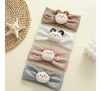 Set da 4 fasce per capelli con orecchie di coniglio, morbide ed elastiche, non irritanti, adorabili e versatili per l'uso quotidiano, adatte per autunno/inverno Tagli UnicaAnimalePoliestere