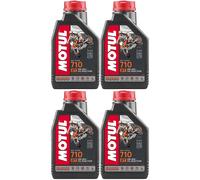 Set da 4 Motul 710 2T Olio motore 2 tempi
