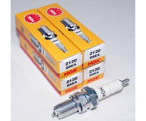 Set Da 4 NGK Candele 2120 Standard D8EA HONDA TL125 XL 100 125 250 350 SL