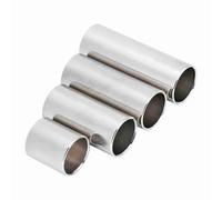 Set da 4 pacchi per chitarra in acciaio inossidabile, 4 misure 1,1/2/2,36/2,75 pollici Scivoli per dita in metallo argentato per basso elettrico acustico Blues Country