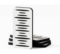 Set da 4 Pannelli acustici stretti per l'assorbimento e la diffusione del suono | 23x46 cm | Diffusione - Riflessione - Insonorizzazione | Colore delle piastre: [COLUMBIA-18 | Bianco]