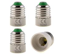 Set da 4 pezzi - attacco E27 su attacco E14 attacco adattatore; adattatore lampada per lampadine LED alogene e a risparmio energetico, bianco