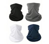Set da 4 pezzi di protezione solare anti-UV 45x24cm in tessuto traspirante e che assorbe l'umidità, adatta per attività all'aperto come ciclismo, sci, escursionismo, montagna, pesca; comprende fascia 