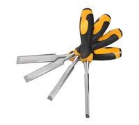 Set da 4 Pezzi di Scalpelli per Legno con Lame in Acciaio al Cromo Vanadio, Scalpelli da 6,12,18, 24mm per Lavorazioni del Legno Per Intaglio del Legno, Carpenteria, Rifilatura dei Bordi GS-0710